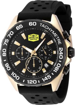Invicta Racing 47769 Heren Horloge - Quartz Uurwerk - Roestvrij Staal met zwarte Wijzerplaat - 43mm