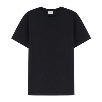 Saint Laurent Certified Cotton T-Shirt - male - Saint Laurent - T-Shirts - Black - S - Tops
