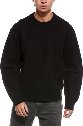 Helmut Lang Boiled Wool Crewneck Sweatshirt