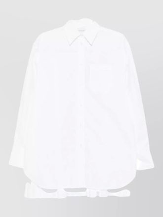 Sportmax longline cotton blend shirt point collar