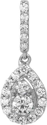 Diamond2Deal 14K White Gold Lab Grown Diamond Pendant (0.25ct, VS, G-H)
