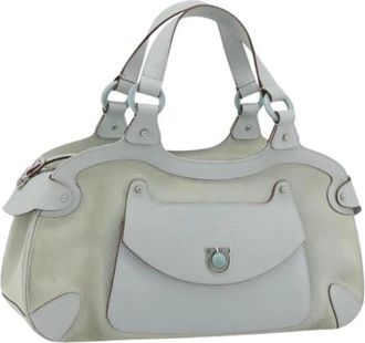 Ferragamo Pre-owned Hand Bag - Dames - Vintage Handtas - Blauw - ONE Size - Leer - Vintage