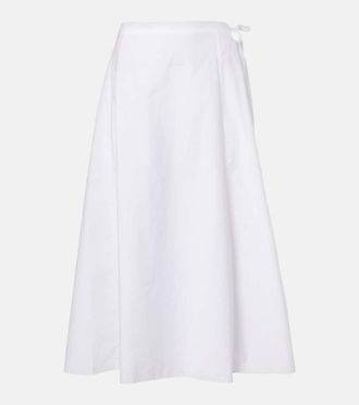The Row Fleur cotton midi skirt