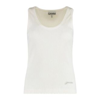 Ganni Donna, Top, Bianco, M, new