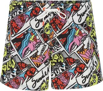 Sundek Costume da bagno con stampa - Bianco