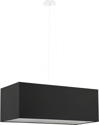 Sollux Lighting Lámpara de techo negro tela, vidrio, acero alt. 120 cm