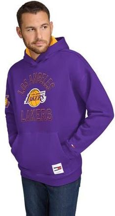 Tommy Jeans Mens Tommy Jeans Purple Los Angeles Lakers Sebastian Pullover Hoodie at Nordstrom, Size Xx-Large