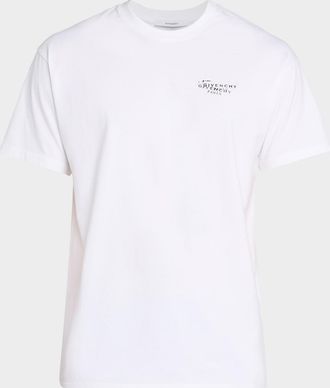 Givenchy Mens Cotton Logo Stamp Print T-Shirt