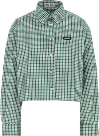 Miu Miu Embroidered Cotton Shirt
