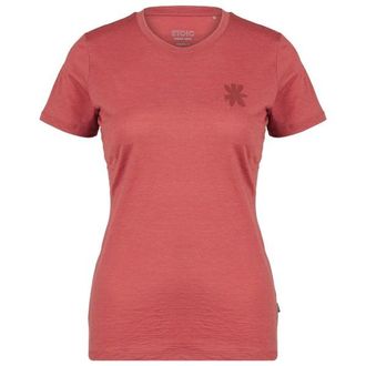 Stoic Merino155 LaholmSt. T-Shirt Daisy Flower Merinoshirt f&uuml;r Damen | rot