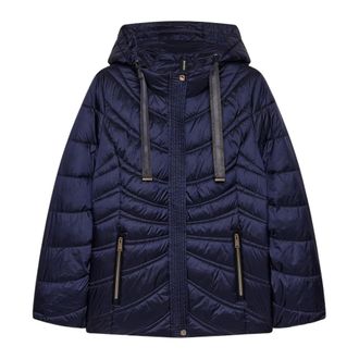 Fiorella Rubino Piumino corto trapuntato a onde - - Jackets - Donna - Blu - 3XL