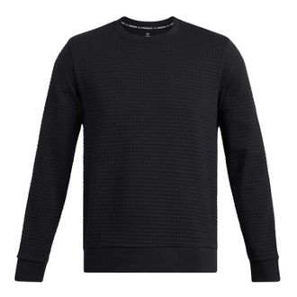 Under Armour Heren-trui met vierkante hals (Zwart)
