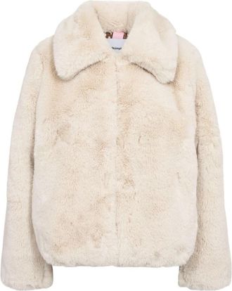 N&uuml;mph Faux Fur Shearling Jassen - Dames - Jassen - Beige - S - Jassen
