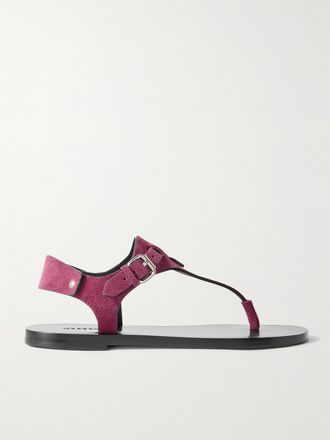 Isabel Marant Sandali In Camoscio Con Decorazione Akel - Viola