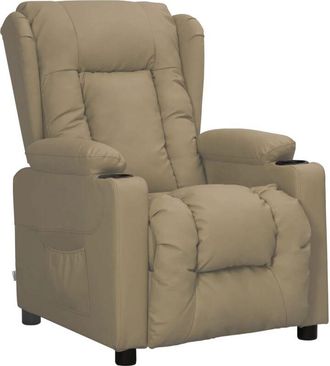 vidaXL Vidaxl - Sill&oacute;n Elevable Cuero Sint&eacute;tico Color Capuchino