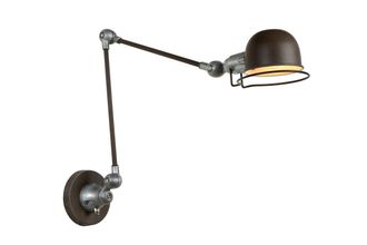 Lucide HONORE Non Dimmable Stylish Rotatable Industrial Wall Light 1xE14 in Brown