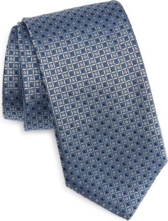 Eton Geometric Silk Jacquard Tie in Light Blue at Nordstrom Rack