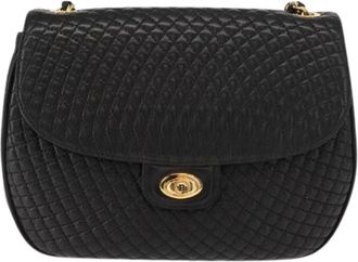 Bally Pre-owned Shoulder Bags, female, Black, Size: ONE SIZE Pre-owned Leather Shoulder Bag