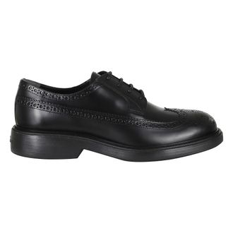 Hogan H704 Loafer - Heren - Veterschoenen - Zwart - 44 1/2 EU - Katoen - Schoenen