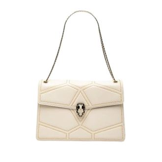 Bulgari Pre-owned Shoulder Bags, female, Beige, Size: ONE SIZE Pre-owned Serpenti Forever Shoulder Bag