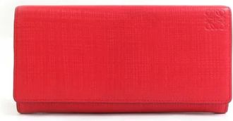 Loewe Pre-owned Leren Portemonnee - Dames - Vintage Accessoires - Rood - ONE Size - Leer - Vintage