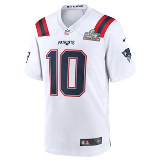 Nike Drake Maye New England Patriots Super Bowl LX Nike Mens NFL Game Jersey in White | 67NMNPGRF8K-HQF