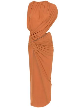 Amazuìn Carola maxi dress - women - Polyamide/Spandex/Elastane - One Size - Brown