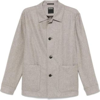 Ermenegildo Zegna Blazer Botones Bicolor - Heren - Zomerjassen - Grijs - XL - Jassen