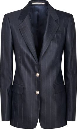 Tagliatore Pinstripe Tailored Suit Set in Dark Navy