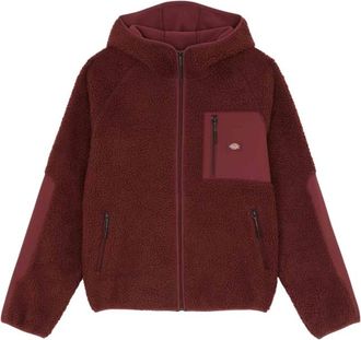 Dickies Central High Pile Hooded Fleece - Heren - Jassen - Rood - M - Polyester - Jassen