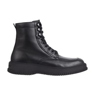 Tommy Hilfiger Schoenen, Heren, Zwart, 41 EU, Leer, Everyday Class Termo Boot