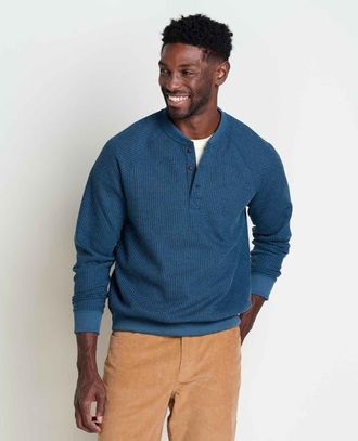 Toad & Co Bitterroot Long Sleeve Henley in Midnight at Nordstrom, Size Xx-Large