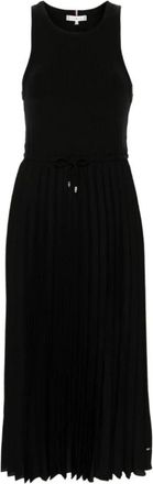 Tommy Hilfiger Klassieke Zwarte Midi Jurk - Dames - Casual kleedjes - Zwart - XS - Kleedjes