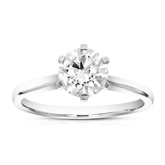 Vir Jewels 1.50 cttw Lab Grown Diamond Engagement Solitaire Ring in 14K White Gold For Women