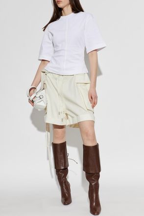 Alexander McQueen Cargo Shorts, Womens, Cream