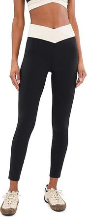 L*Space Unmatched Leggings Womens Workout Black/Cream : SM, Polyester/Spandex