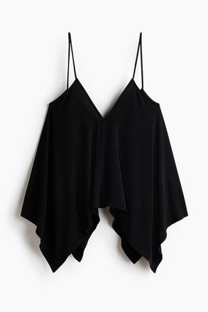 H&M Loose-fit Strappy Top in Black at Nordstrom, Size Large