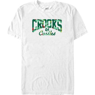 Crooks & Castles Mens Crooks & Castles Green Tropical Print Graphic T-Shirt in White at Nordstrom, Size Xxx-Large