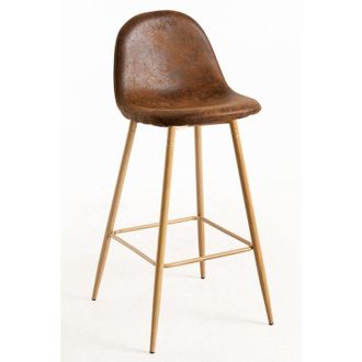 Regalos Miguel Regalos Miguel - Packs Taburetes Cocina - Pack 2 Taburetes Teok Polipiel - Marr&oacute;n Vintage