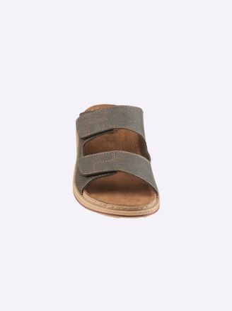 Franken Schuhe Pantolette FRANKEN-SCHUHE, Herren, Gr. 40, grau, Lederimitat, Schuhe Pantolette