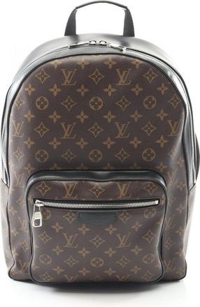 Louis Vuitton Black Brown Monogram Macassar Monogram Coated Canvas Pvc Leather Backpack (Pre-Owned)