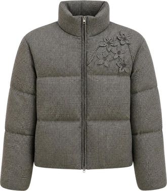PANICALE Gewatteerde jas met hoge hals - Dames - Winterjassen - Grijs - S - Wol - Jassen