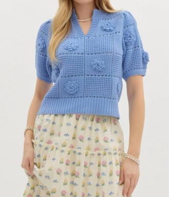 Entro Morning Rays Sweater In Blue