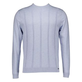 Gentiluomo Round-neck Knitwear, male, Blue, Size: 2XL Round Neck Ls