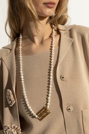 By Malene Birger Necklace With Pearls, Womens, White