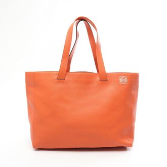 Loewe Orange Leather Handbag Tote Bag (Pre-Owned)