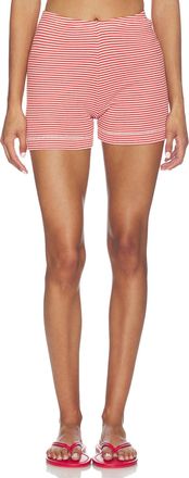 The Great. Relay Pull On Short In Pimento Stripe
