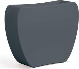 Monacis Macetero Moderno De Dise&ntilde;o, 100x31 Cm, H80 Cm, En Pol&iacute;mero Gris Resistente Para Interiores Y Exteriores - Fabricado En Italia - Monacis