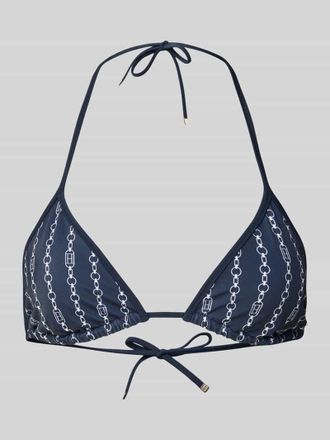 Tommy Hilfiger Bikini-Oberteil mit Neckholder-Tr&auml;ger in Marine, Gr&ouml;&szlig;e M