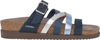 Mephisto Lichtgewicht Zomerslippers - Dames - Sandalen - Blauw - 35 EU - Leer - Schoenen